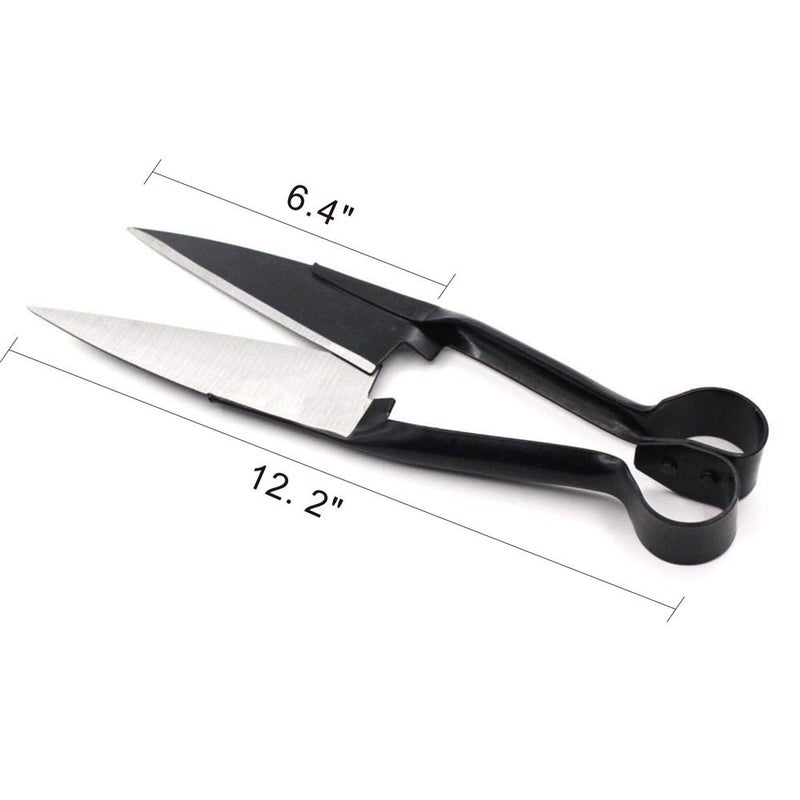 LCDCM Sheep Shear Grass Shear Alpaca Shears R Shaped Design For Large Thick-Haired Animal Grooming (Black) - Image 2